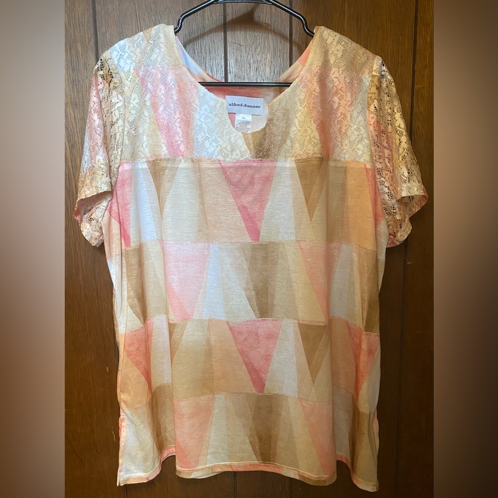 Alfred Dunner Lace Sleeve Shirt